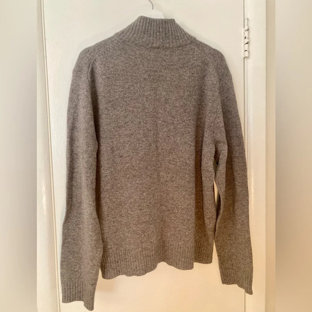 J. Crew 3/4 Zip Lambs Wool Sweater